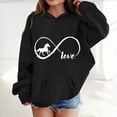 thumbnail image 2 of Tween Girls Hoodies Sweatshirts Winter Warm Pullover With Pocket Cute Horse Print Long Sleeve Hooded Sweatshirt Kids Clothing Black Size 10-11T, 2 of 4