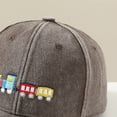 thumbnail image 7 of newwalpole Cute Train Vehicle Embroidered Kids Baseball Caps Adjustable Cotton Washed Toddler Sun Hat Vintage Cowboy Hat Coffee for Size 3-8 Years, 7 of 7