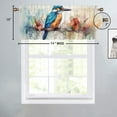 thumbnail image 4 of Funny Bird Valance Curtain Rustic Farmhouse Watercolor Bird Curtain Valances for Cafe Living Room Bath Room 1 Panel 54x18inch(2Pcs), 4 of 5