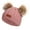 Deep pink, variant on Winter Hats Kids Beanies Hat Cable Knit Thick Warm Cozy with 2 Faux Fuzzy Fur Pompoms Solid Cuffed Ski Cap 1-11Y