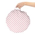 thumbnail image 2 of Love Round Floor Cushion with Handle, Small Big Hearts Love Feminine Antique Classical Gatherings Engagement Inspired, Pillow for Living Room & Dorms, 18" Round, Red Rose White, by Ambesonne, 2 of 4