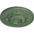 thumbnail image 3 of Ekena Millwork 13 3/4"OD x 1"P Monique Ceiling Medallion (Fits Canopies up to 3 3/4"), Hand-Painted Athenian Green, 3 of 6