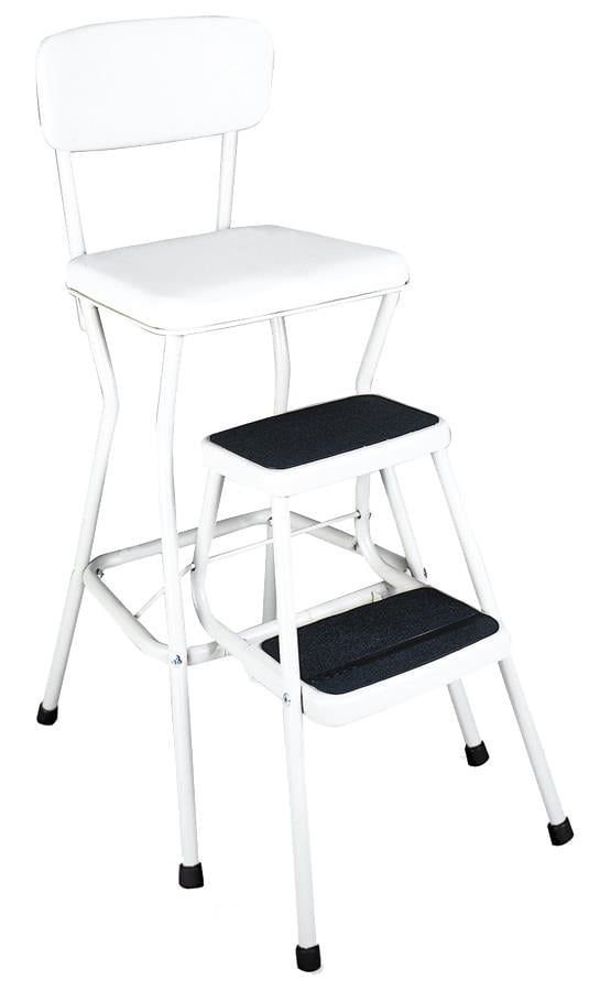 Cosco Chair Step Stool With Slide Out, Cosco Retro Chair And Step Stool With Lift Up Seat White