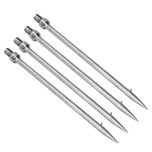 Gaff Hook, Fishing Gaff, Fishing Spear, 4 pcs Stainless Steel Single Prong Harpoon Barb Fish Spear Fishing Spear Frog Gigging Spear for Outdoor Fishing Tackle