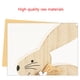thumbnail image 5 of Adornos de conejito de Pascua, figuritas de conejo de madera de pie, manualidades, decoraciones de mesa para jardín interior y exterior, 5 of 5