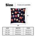thumbnail image 5 of Tiny Teeth Bed Pillow Covers Set - 2 Decorative Throw Pillow Patterns - Available in 16x16, 18x18, and 20x20 Inches for Any Occasion - Decorative Pillows, Bed Pillow, 5 of 6