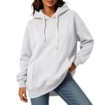 thumbnail image 5 of Yutgune Hoodies For Women Oversized Hooded Sweatshirt Women Kangaroo Pocket Long Sleeve Top, 5 of 9