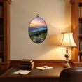 thumbnail image 4 of Canvas Wall Art Scenic Blue Ridge Parkway Appalachians Smoky Mountains Spring Modern Oval Framed Canvas Prints Vintage Wall Hanging Decor for Home Decorations 8.6"x11.4", 4 of 7