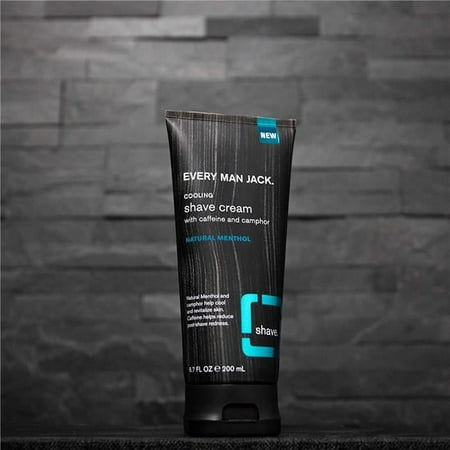 Every Man Jack 2495737 6.7 oz Natural Menthol Cooling Mens Shave Cream