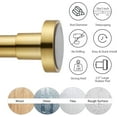 thumbnail image 3 of PLAZA Gold Shower Curtain Rod - Never Rust No Drill Non-Slip Spring Tension Shower Rod, 27-43 inches Metal Steel, Gold, 3 of 9