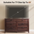 thumbnail image 5 of GALAXHERO 6-Drawer Double Wood Dresser - Farmhouse Chest of Drawers with Metal Handles for Bedroom, Living Room, Entryway, Brown, 5 of 10