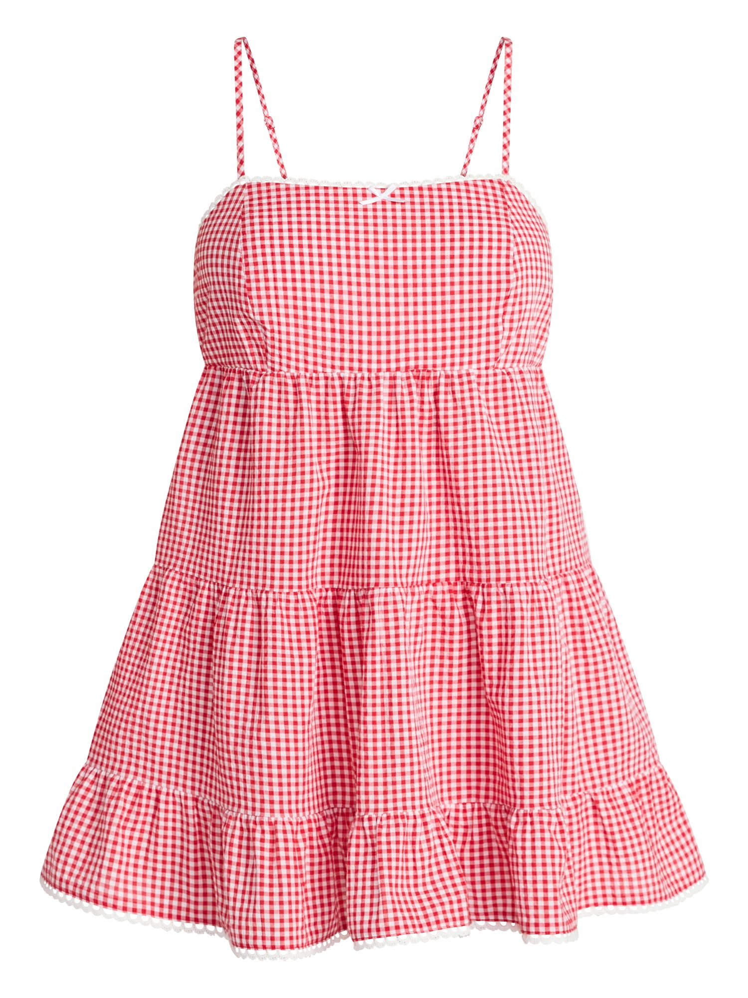 No Boundaries Sleeveless Tiered Babydoll Sleep Dress, Women's XS-XXL