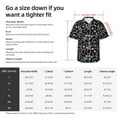 thumbnail image 5 of Pofeuu Skeletons Dancing Print Hawaiian Shirt for Men Sleeves Casual Button Down Summer Beach Dress Shirts T-Shirts,, 5 of 7