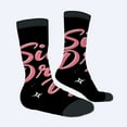 thumbnail image 2 of Four Seasons Universal Socks (2 Pairs) - Unisex Trendy Mixed Color Socks with Stylish ' Si ' and ' Dro ' Text Design and Star Accents, 2 of 5