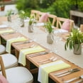 thumbnail image 3 of Yellow White Stripe Cloth Napkins, Modern Rustic Vertical Striped Washable and Reusable Dinner Napkins Set of 6, Table Napkin for Kitchen Party Birthday Wedding Hotel Housewarming 20"x20", 3 of 8