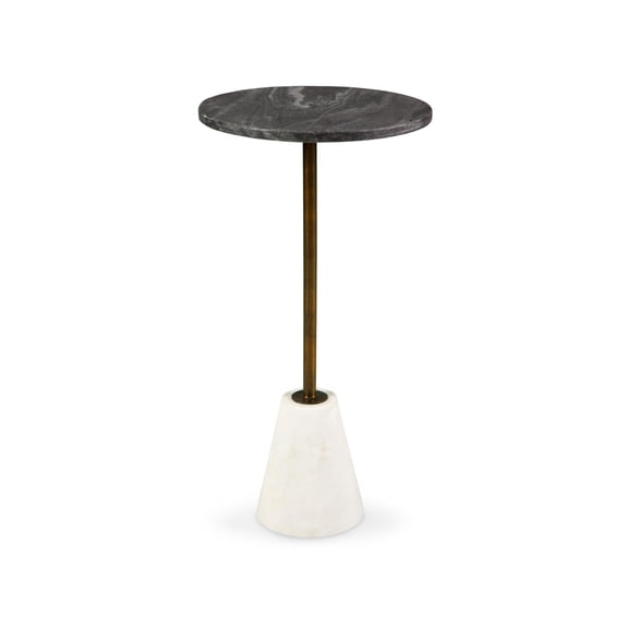 Signature Design by Ashley Contemporary Caramont Accent Table Black/White/Gold Finish