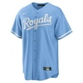 thumbnail image 2 of Men's Nike Light Blue Kansas City Royals Alternate Replica Team Logo Jersey, 2 of 3
