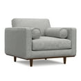 thumbnail image 2 of Morrison 42 inch Wide Mid-Century Modern Arm Chair in Mist Grey Performance Fabric, 2 of 11