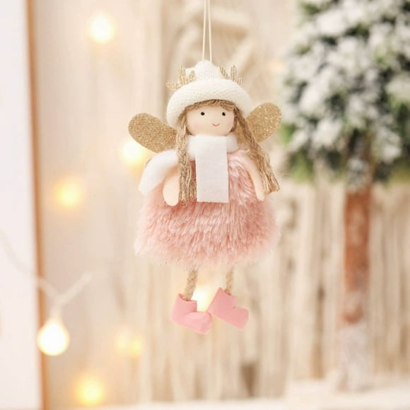 Angel Pendant, Christmas Angel Doll Crafts Elves for Gift, Birthday, Wedding, Valentine'S Day Decoration(pink)