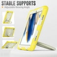 thumbnail image 4 of SaniMore for Samsung Galaxy Tab A8 (SM-X200/X205) Case, PC & Silicone Cover with Pencil Holder & 360° Rotating Hand Grip & Ring Kickstand Screen Protector Shockproof Protective Shell, Yellow, 4 of 7