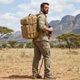 thumbnail image 5 of Heavy-duty hiking backpack, large-capacity multi-functional outdoor sports backpack, men's backpack（Khaki）, 5 of 7