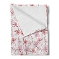 thumbnail image 2 of East Soft Flannel Fleece Blanket, Gentle Cherry Blossom Sakura Flower Spring Season Inspired Japanese Foliage Love, Cozy Plush for Indoor and Outdoor Use, 70" x 90", Pale Pink Blush, by Ambesonne, 2 of 5