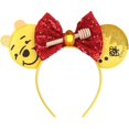 thumbnail image 1 of wonima44 Bee Mouse Ears Headband Sequin Bow Hairband Honey Hair Hoop Costume Headwear for Women Girls Party Cosplay, 1 of 1