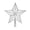 Silver, variant on Silver Silver Small Hollow Star Christmas Tree Topper 6.7 Inch Plastic For Christmas Tree Decor