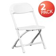 thumbnail image 2 of Flash Furniture Timmy 2 Pack Kids White Plastic Folding Chair, 2 of 15