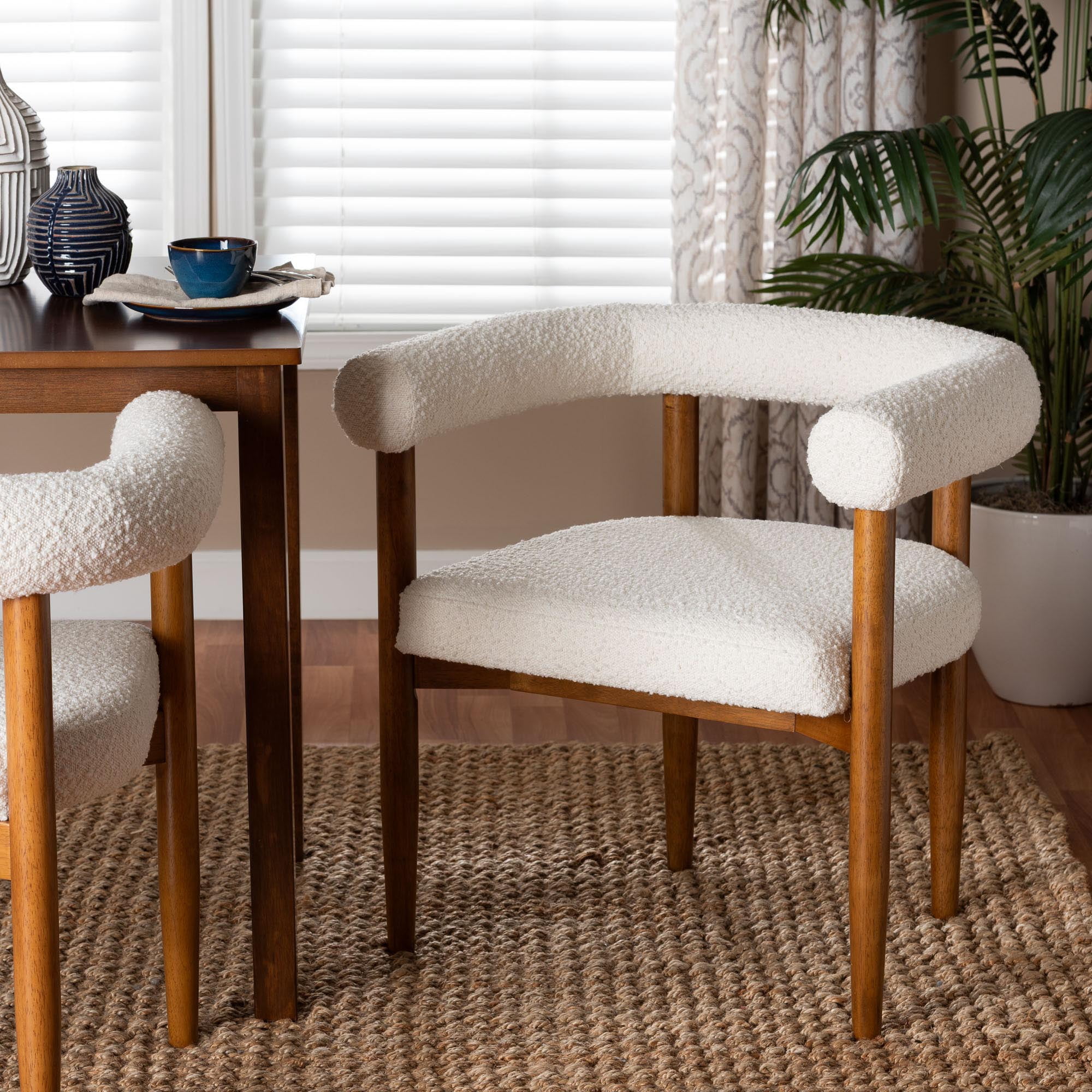Baxton Studio Caia Modern Dining Chair, 19"H, Cream