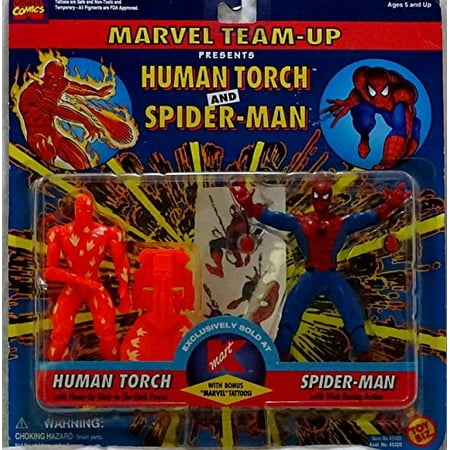 Marvel Team Up Human Torch and Spider-Man Action Figure 2-Pack