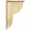 thumbnail image 3 of 8"W x 14"D x 22"H Crestline Rough Sawn Corbel w/Backplate, Douglas Fir, 3 of 9