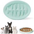thumbnail image 1 of Cuenco para gatos anticodicia de 1 pieza, cuenco antideslizante para gatos con forma de espina de pescado, cuenco interactivo para gatos y cachorros (verde) JM, 1 of 5