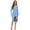 Blue, variant on BEAUKEY Square Neckline Split Bandage Dresses Long Sleeve Blue Dress Party Club Women's Elegant Vesidos S