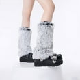 thumbnail image 3 of Aellinatey Plush Winter Leg Covers for Women Furry Leg Warmers Calf Socks for Cold Season, 3 of 16