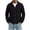 #Black, variant on Fanshiluo Men's Collared Snap Button Long Sleeve Jacket, Lightweight Windbreaker with Drawstring Hem and Pockets for Men,L,Big and Tall Men