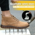 thumbnail image 2 of Leather Work Boots Breathable Soft Sole Anti-smashing Anti-puncture Work Shoes, 2 of 7