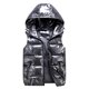 thumbnail image 1 of Sliktaa Chaqueta Sin Mangas Impermeable Brillante Unisex Chaleco Acolchado Ligero-Gris-M oso de fresa Electrónica, 1 of 5