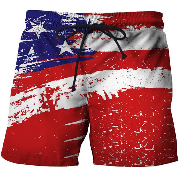 Pantalones cortos de baño para hombre, bañador con bandera americana 3d, tabla de surf, pantalones cortos de playa para niños, bañador con bandera de EE. UU., pantalones deportivos, calzoncillos para Fivean unisex