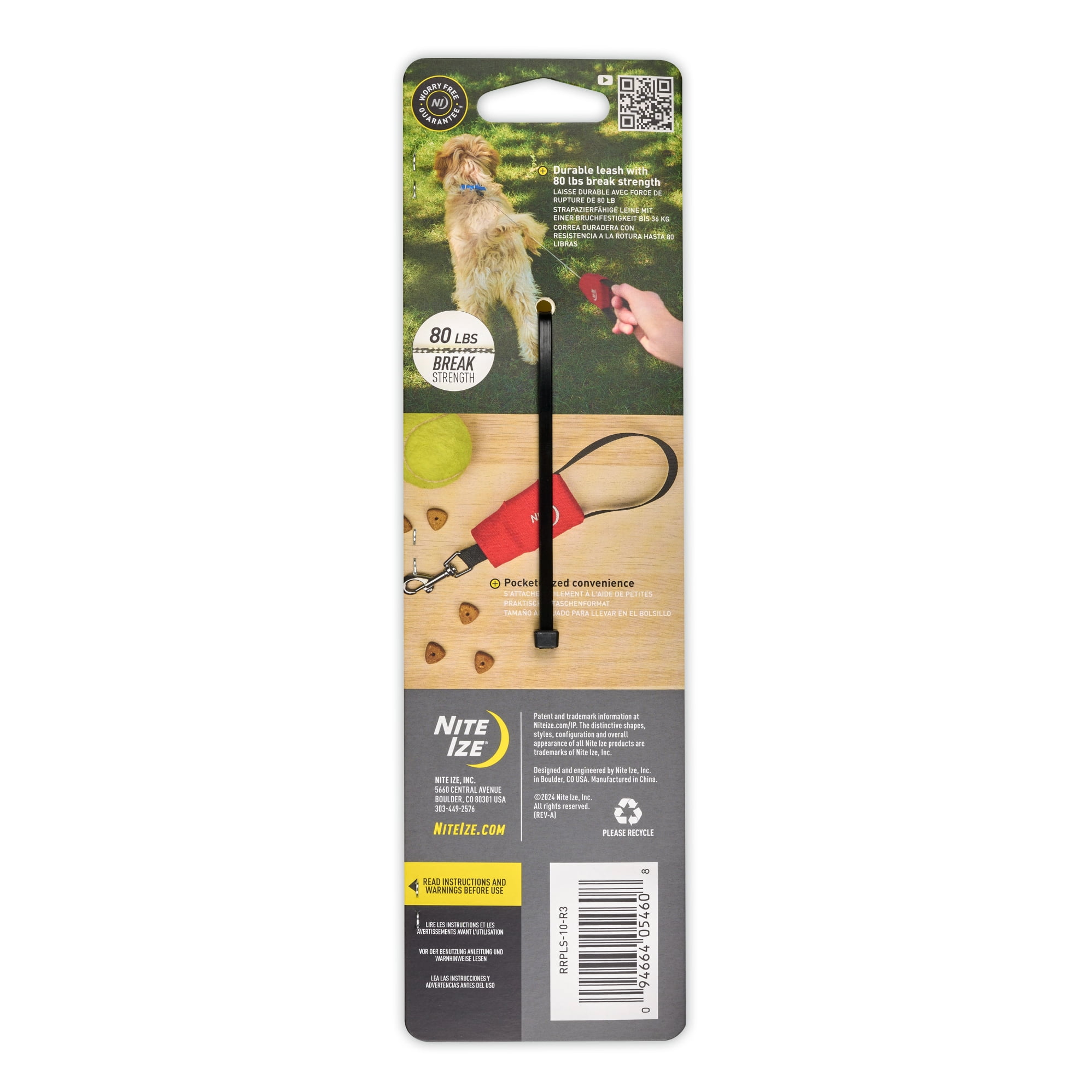 Nite Ize RadDog Retractable Pocket Leash - Red - Small