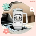 thumbnail image 6 of Baseball Mom Tumbler 40oz - Softball Coach Gift - Stainless Steel Insulated Cup with Handle & Straw - Mothers Day Birthday, 6 of 6