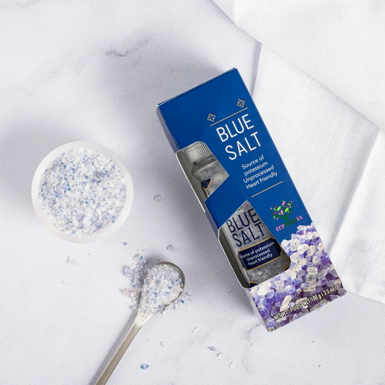 Eupherbia Blue Salt, Coarse, Rare Mineral Salt, High Potassium