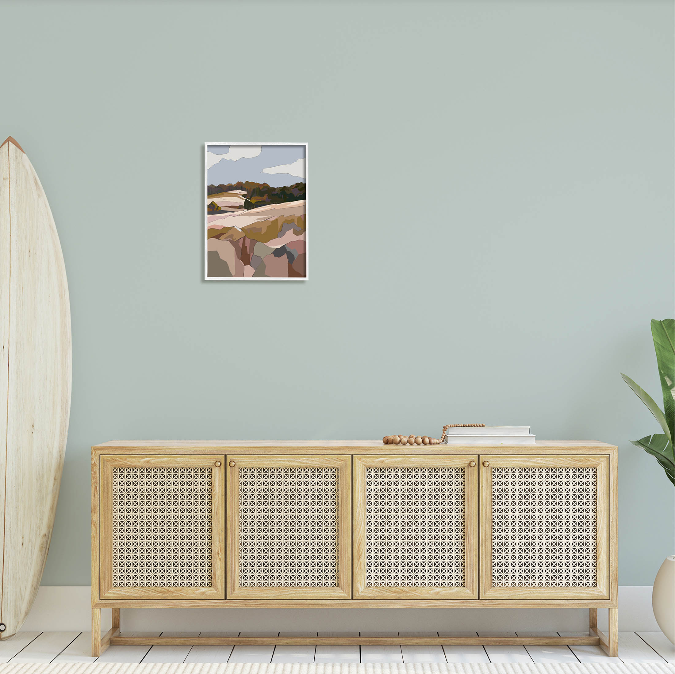 Stupell Industries Rocky Cliffs Neutral Mountain Nature Graphic Art White Framed Art Print Wall Art, Design by Nikita Jariwala