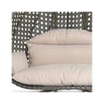 thumbnail image 6 of Maykoosh Wicker Hanging 2 person Egg Swing Chair With Outdoor Cover, Egg Swing chair with stand and cushions in charcoal and Zipper Closure, 6 of 10