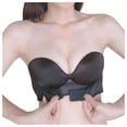 thumbnail image 4 of WZXFASHION Wome 2PC Strapless Non-Slip Adjustment Rimless Dress Bra Bra Multicolor AB85, 4 of 9