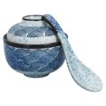thumbnail image 4 of 1 Set of Japanese Style Soup Bowl Covered Soup Bowl Multi-function Soup Bowl with Spoon, 4 of 4