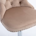 thumbnail image 3 of Swivel Velvet Barstools Adjusatble Seat Height from 25-33 Inch,Modern Upholstered Bar Stools with Backs Comfortable Tufted for Home Pub and Kitchen Island,Set of 2, 3 of 5
