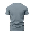 thumbnail image 4 of ZXLBBD T Shirts for Man Short Sleeve V Neck Solid Color Comfortable Fit Basic Tee with Front Pocket for Beach Vacation Versatile Casual Outdoor T-Shirt,Light Gray,XL, 4 of 7