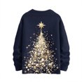thumbnail image 5 of Women's Casual Long Sleeve Woolen Christmas Sweatshirt Fall Vacation Long Sleeve Pullover for Fall and Winter, Festive and Comfortable, Ideal as Christmas Sweaters for Women ,Black,L, 5 of 5