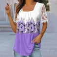 thumbnail image 1 of Fiudx Ofertas de La Semana Camisa Superior Informal de Manga Corta con Estampado Informal Ya La Moda para Mujer, 1 of 5